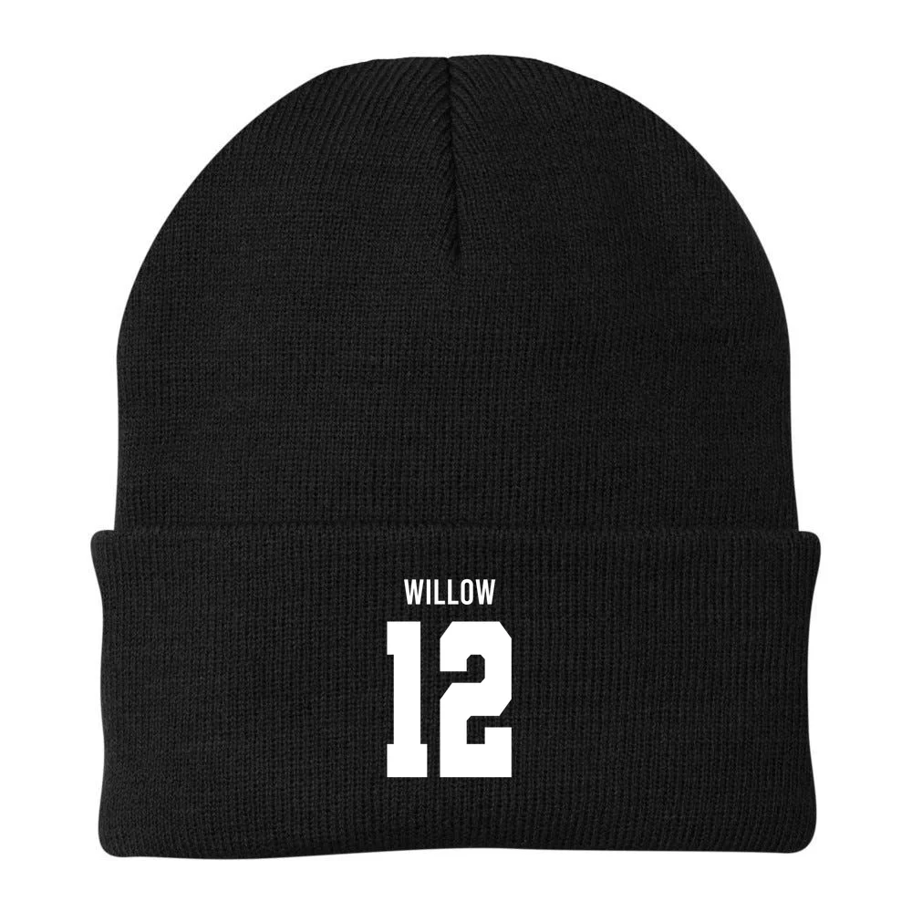 Personalized Senior Football Team Graphic - Custom Photo and Team Name Beanie - Back - Close-up