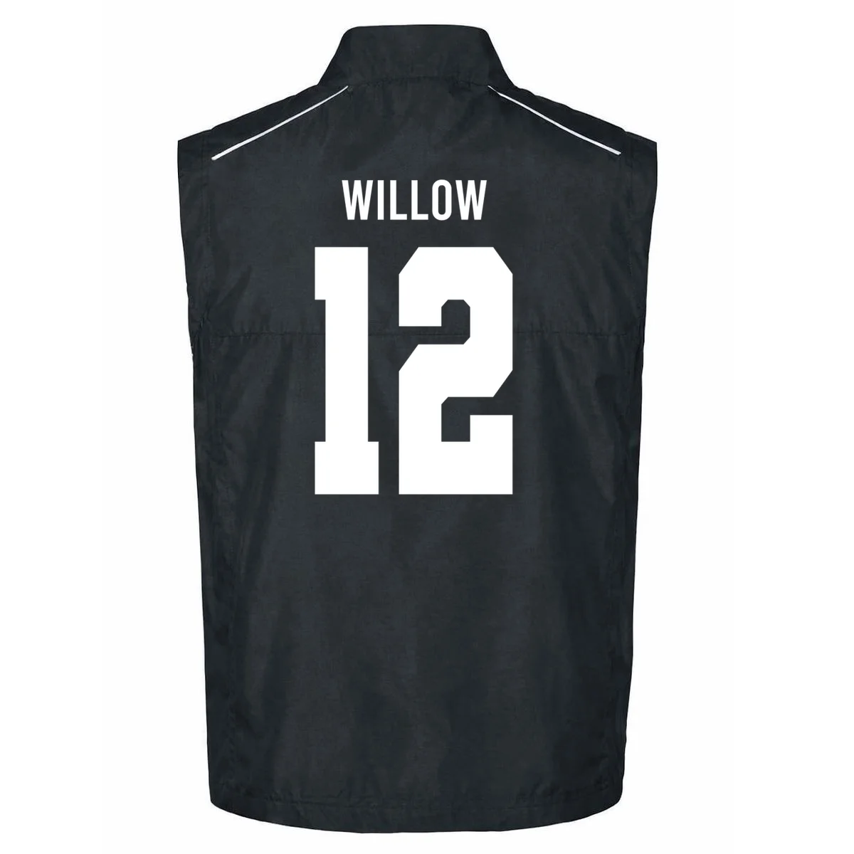 Personalized Senior Football Team Graphic - Custom Photo and Team Name Men's Vest - Back - Close-up