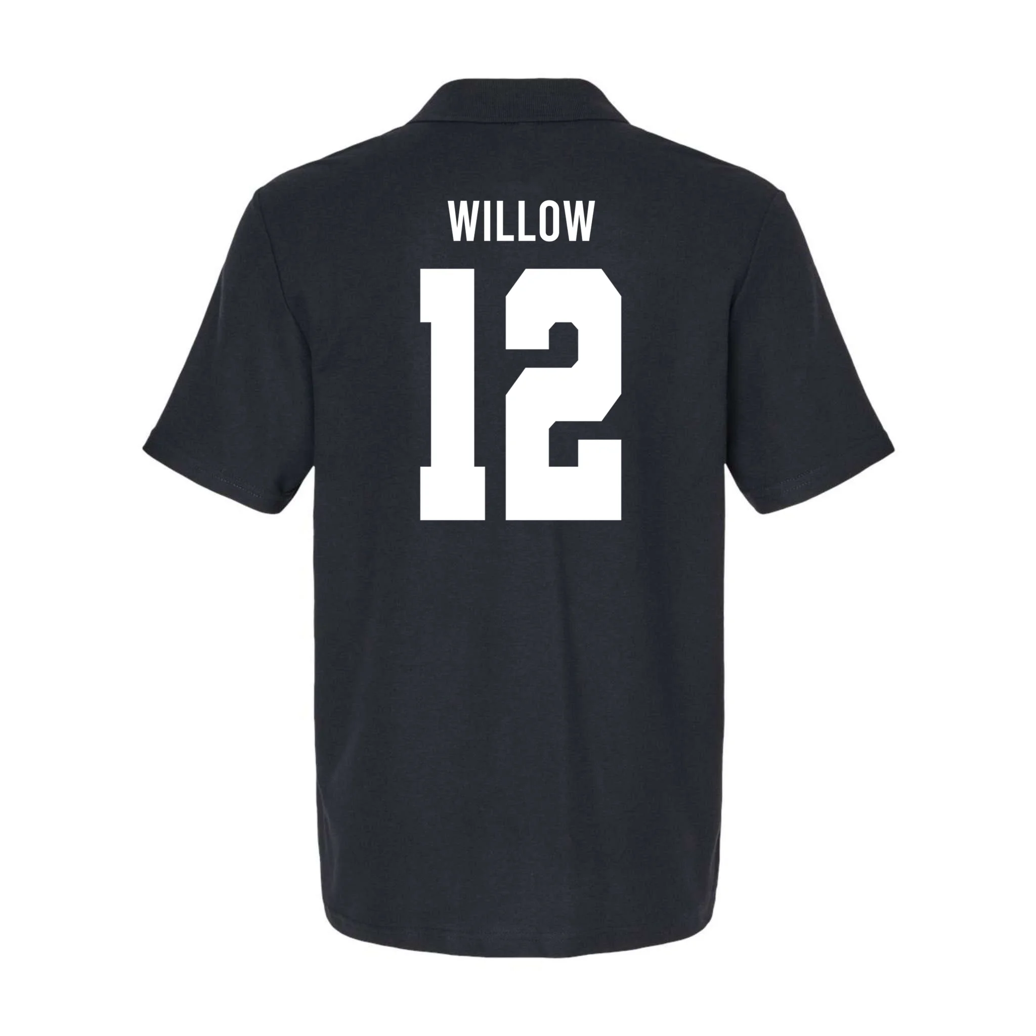Personalized Senior Football Team Graphic - Custom Photo and Team Name Men's Polo - Back