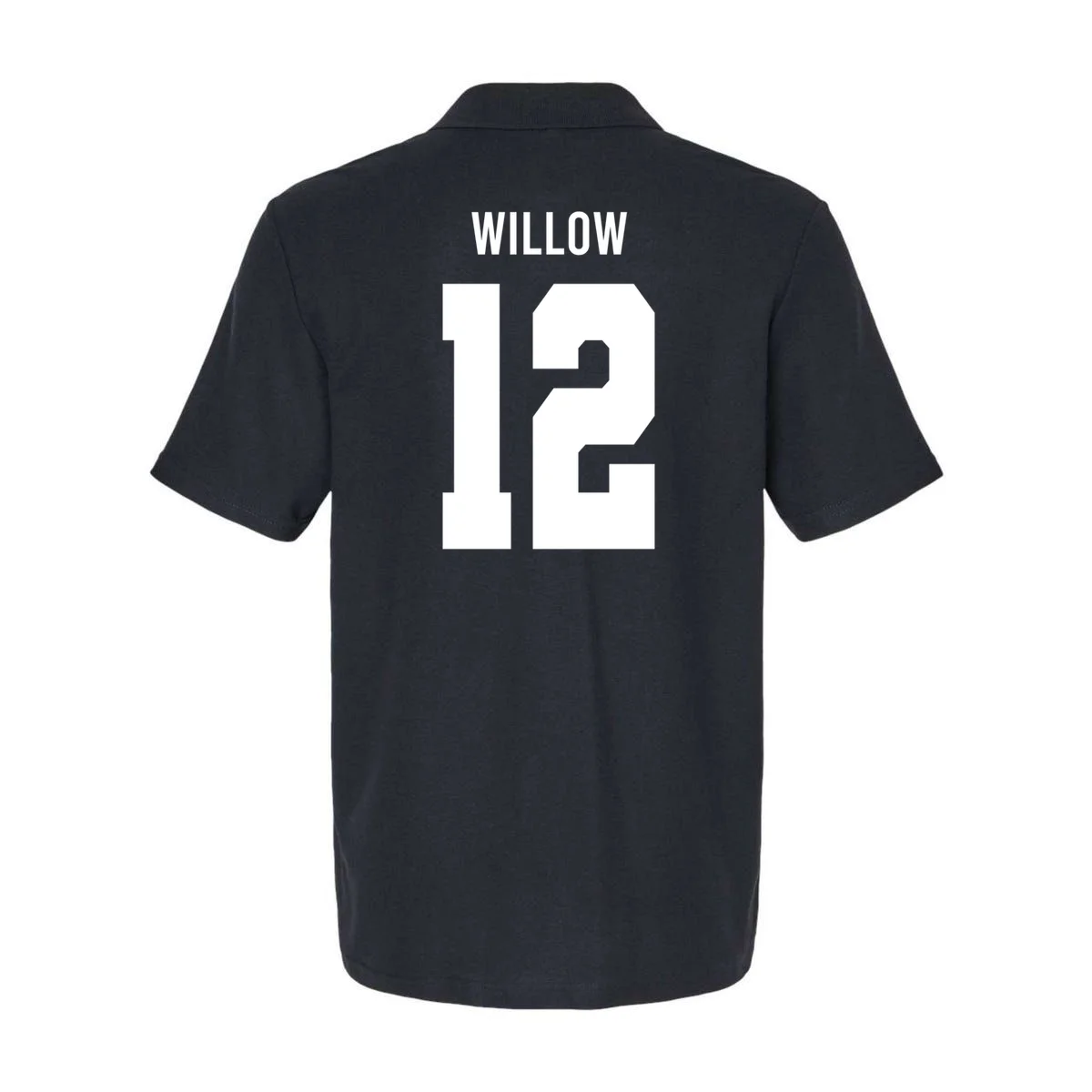 Personalized Senior Football Team Graphic - Custom Photo and Team Name Men's Polo - Back