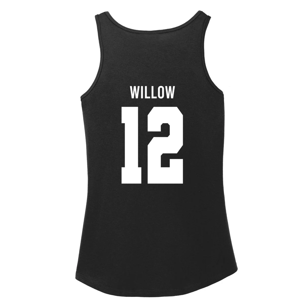 Personalized Senior Football Team Graphic - Custom Photo and Team Name Women's Tank Top - Back - Close-up