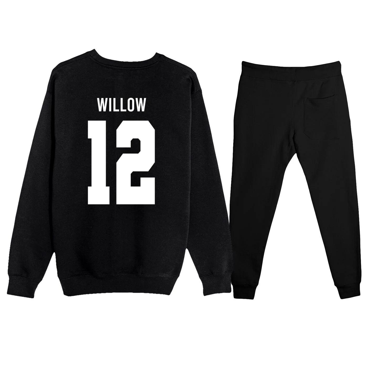 Personalized Senior Football Team Graphic - Custom Photo and Team Name Men's Sweatsuit - Back - Close-up