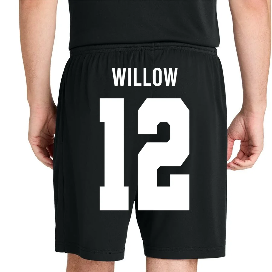Personalized Senior Football Team Graphic - Custom Photo and Team Name Men's Shorts - Back 1