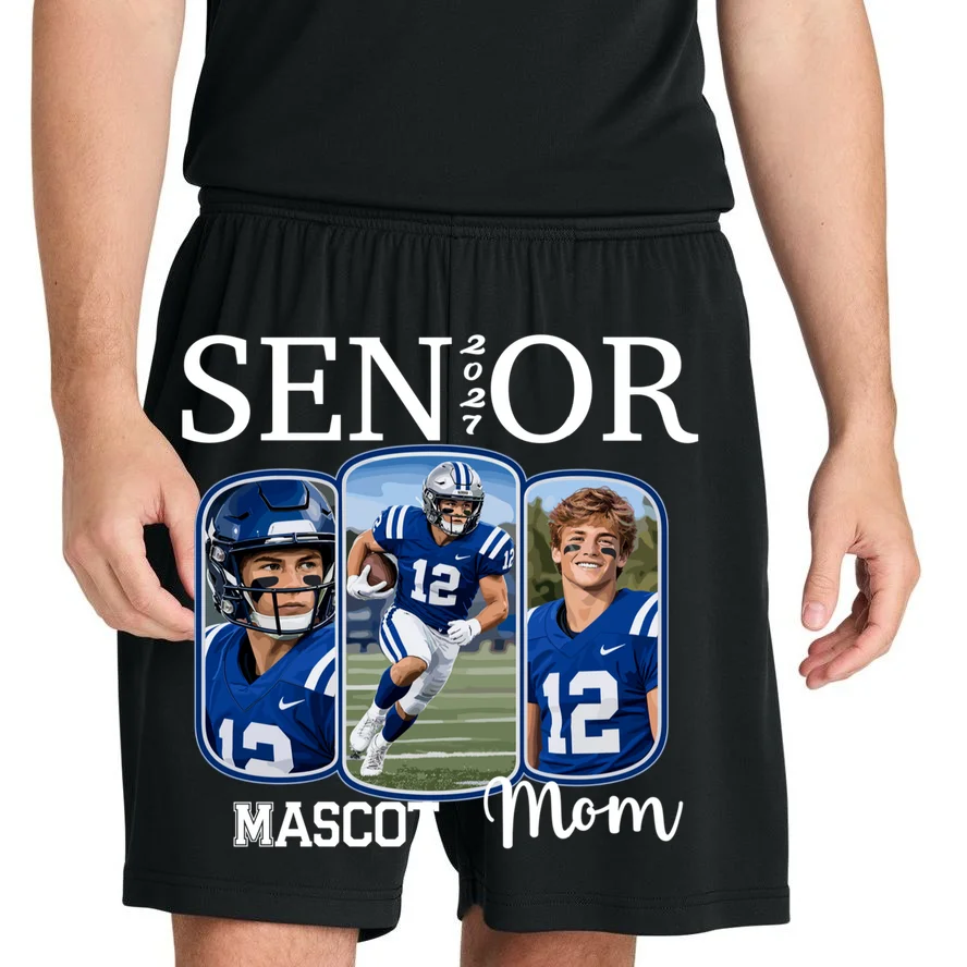 Personalized Senior Football Team Graphic - Custom Photo and Team Name Men's Shorts - Front 1