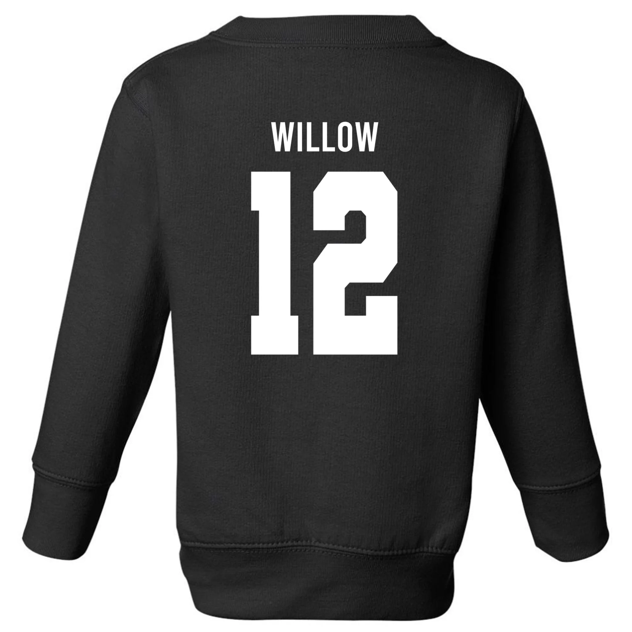 Personalized Senior Football Team Graphic - Custom Photo and Team Name Toddler Sweatshirt - Back - Close-up