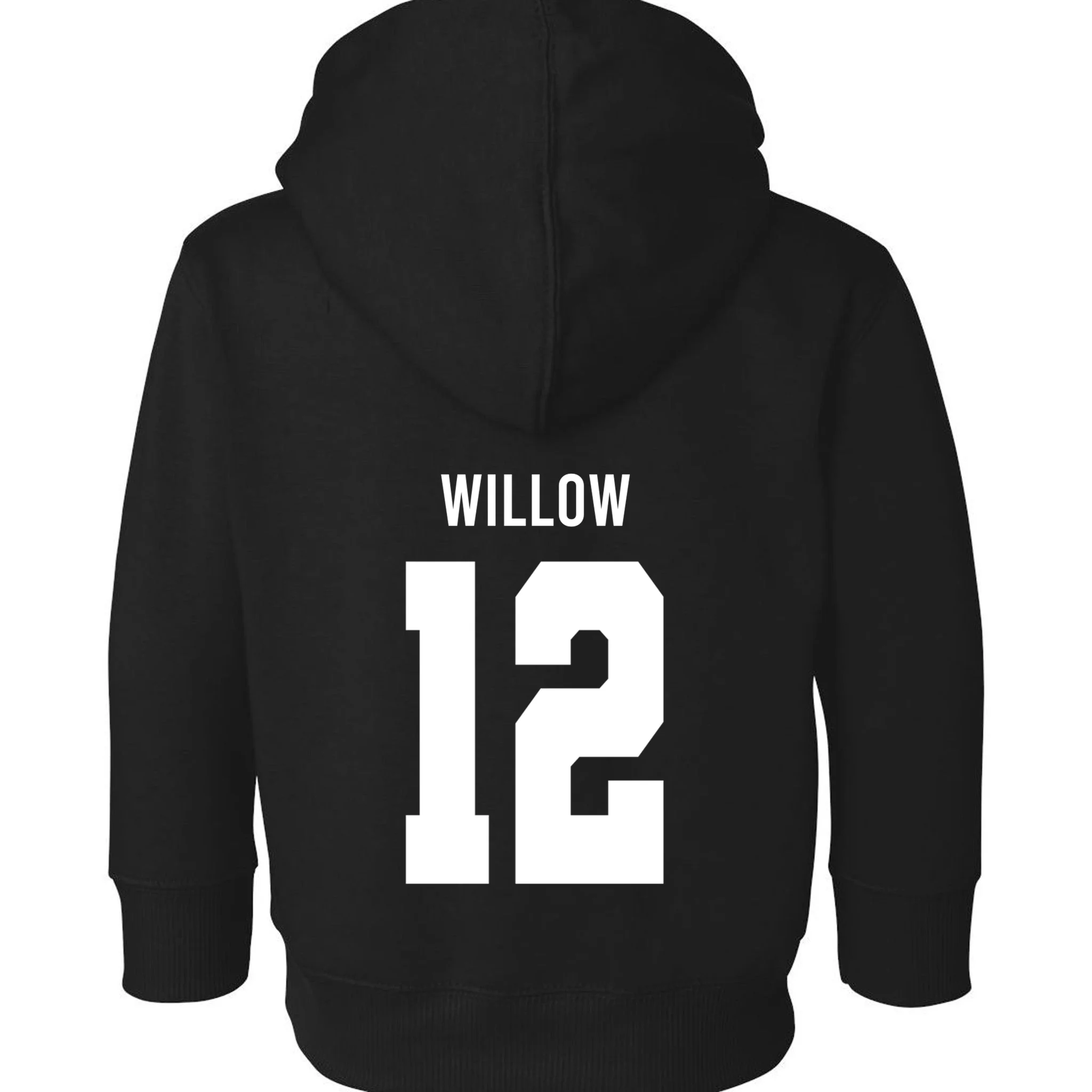 Personalized Senior Football Team Graphic - Custom Photo and Team Name Toddler Hoodie - Back - Close-up