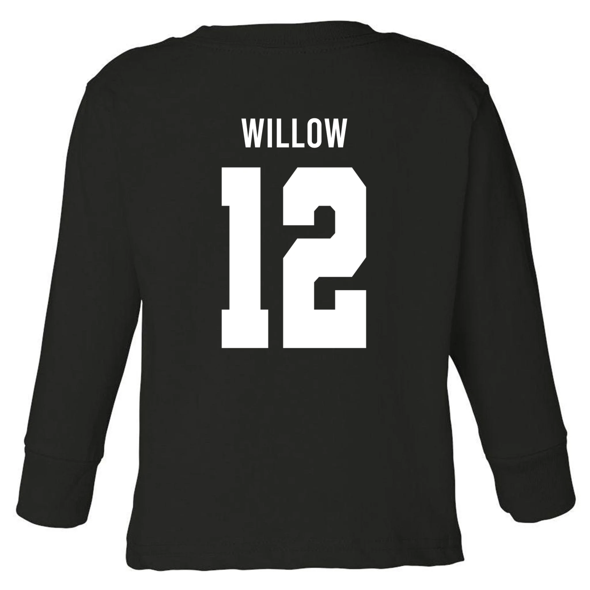 Personalized Senior Football Team Graphic - Custom Photo and Team Name Toddler Long Sleeve Shirt - Back - Close-up