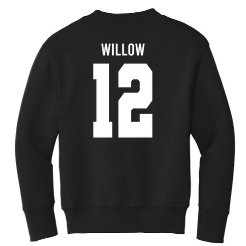 Personalized Senior Football Team Graphic - Custom Photo and Team Name Kids Sweatshirt - Back - Close-up
