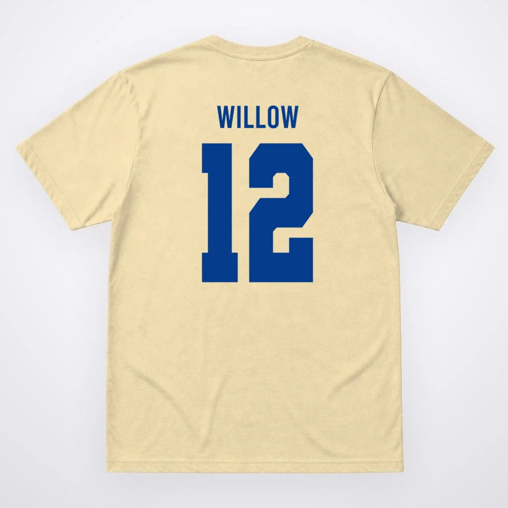 Personalized Senior Football Team Graphic - Custom Photo and Team Name Men's T-Shirt - Back