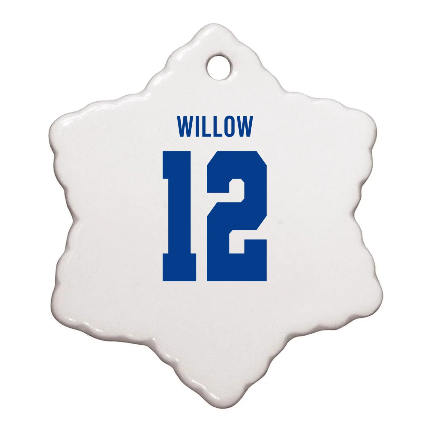 Personalized Senior Football Team Graphic - Custom Photo and Team Name Ornament - Back - Close-up