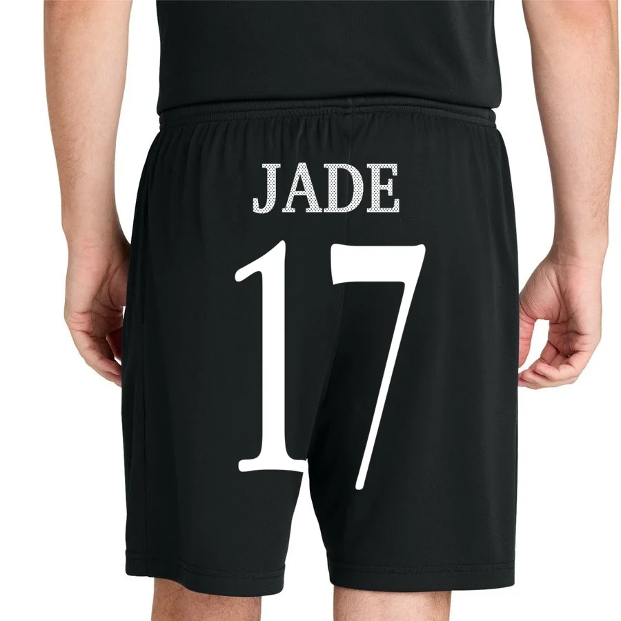 Personalized Senior Football Support Graphic – Custom Name & Number Men's Shorts - Back 1