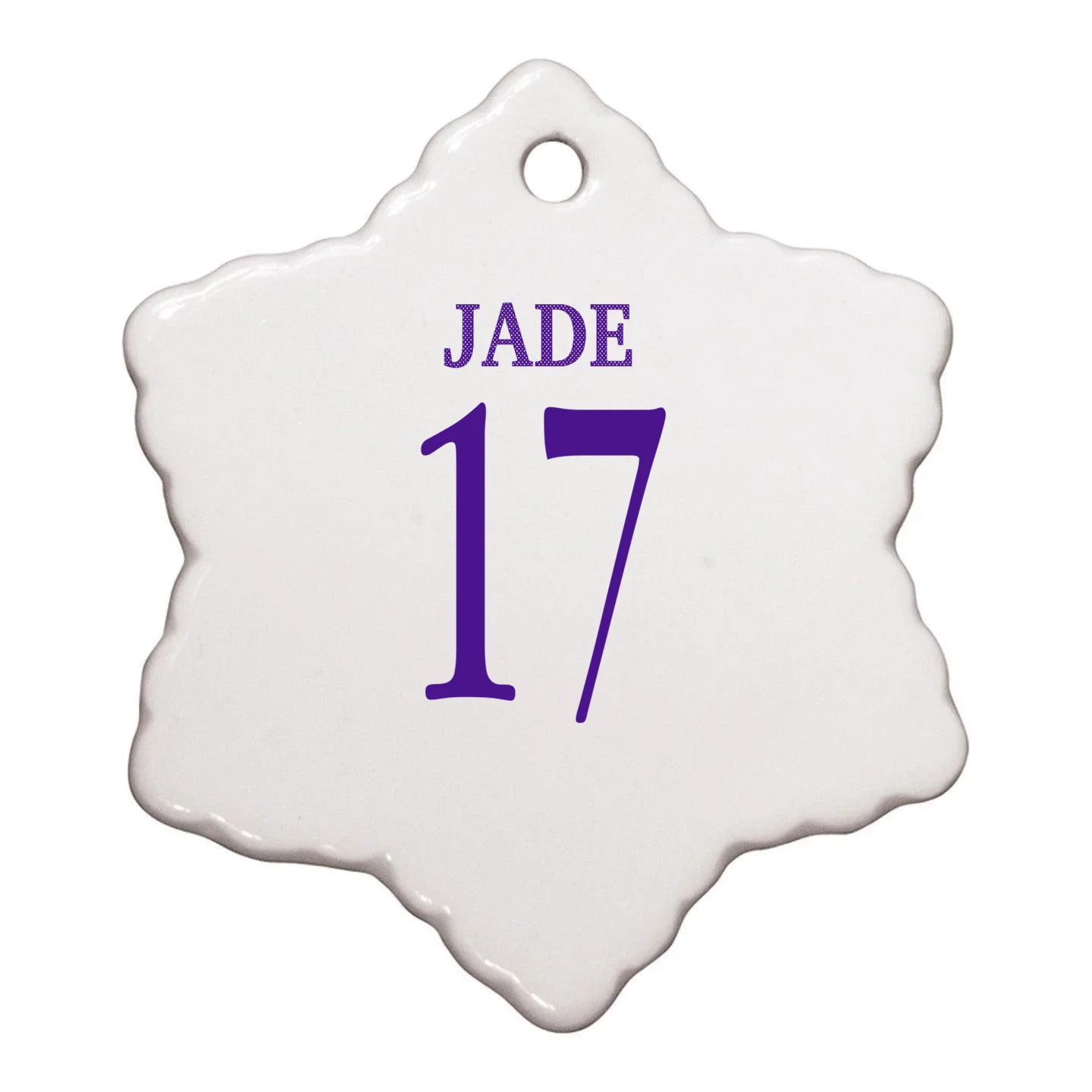 Personalized Senior Football Support Graphic – Custom Name & Number Ornament - Back - Close-up