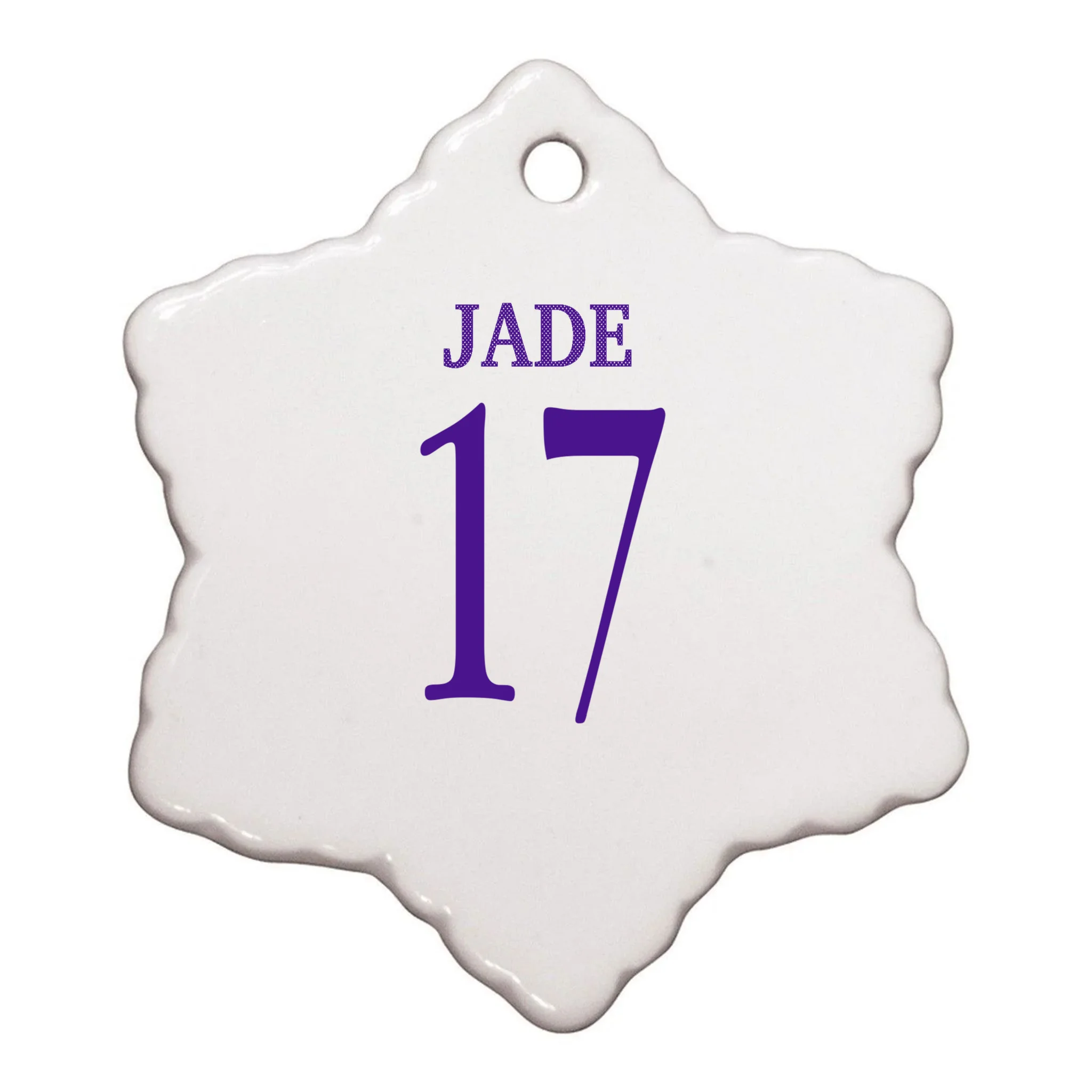 Personalized Senior Football Support Graphic – Custom Name & Number Ornament - Back