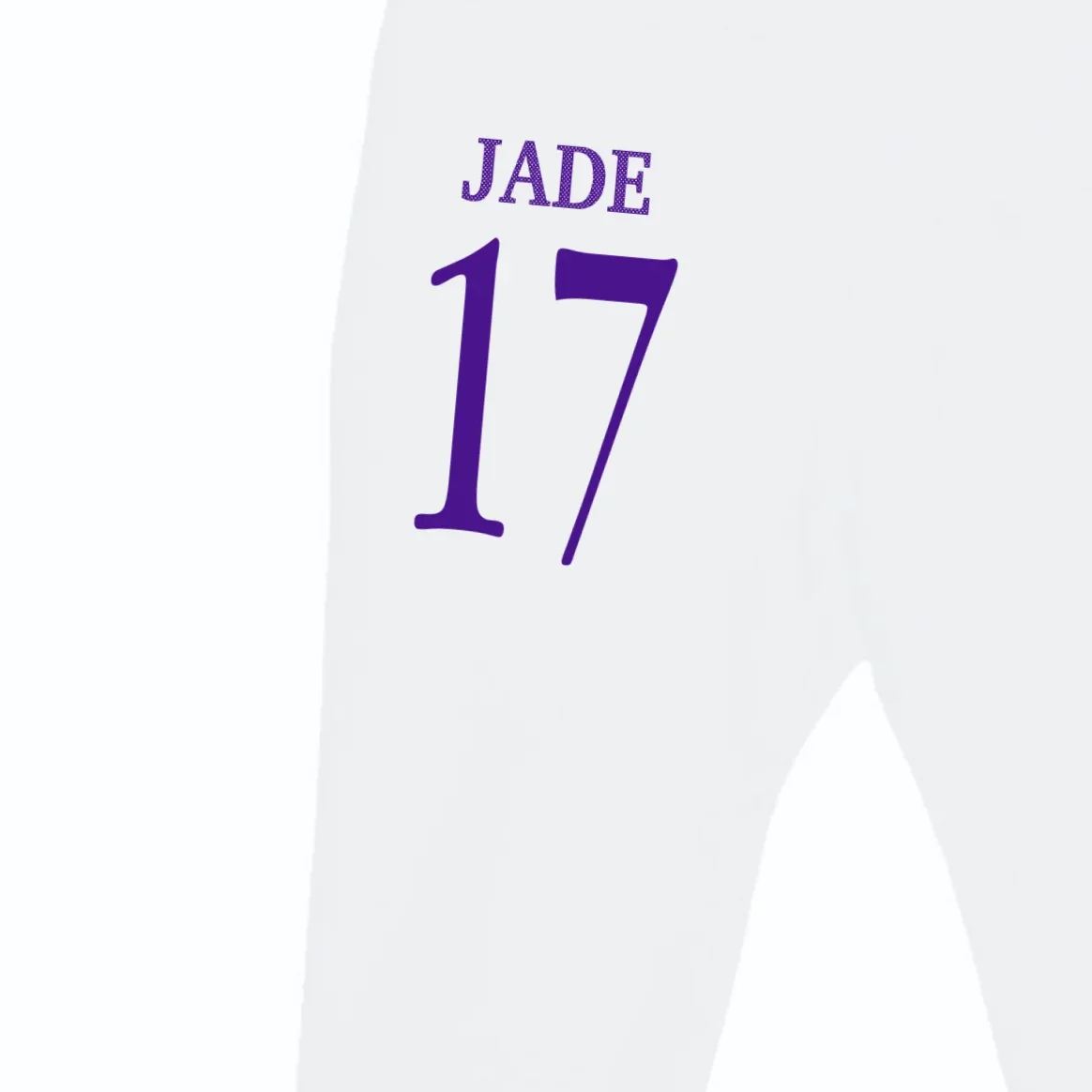 Personalized Senior Football Support Graphic – Custom Name & Number Men's Sweatpants - Back - Close-up