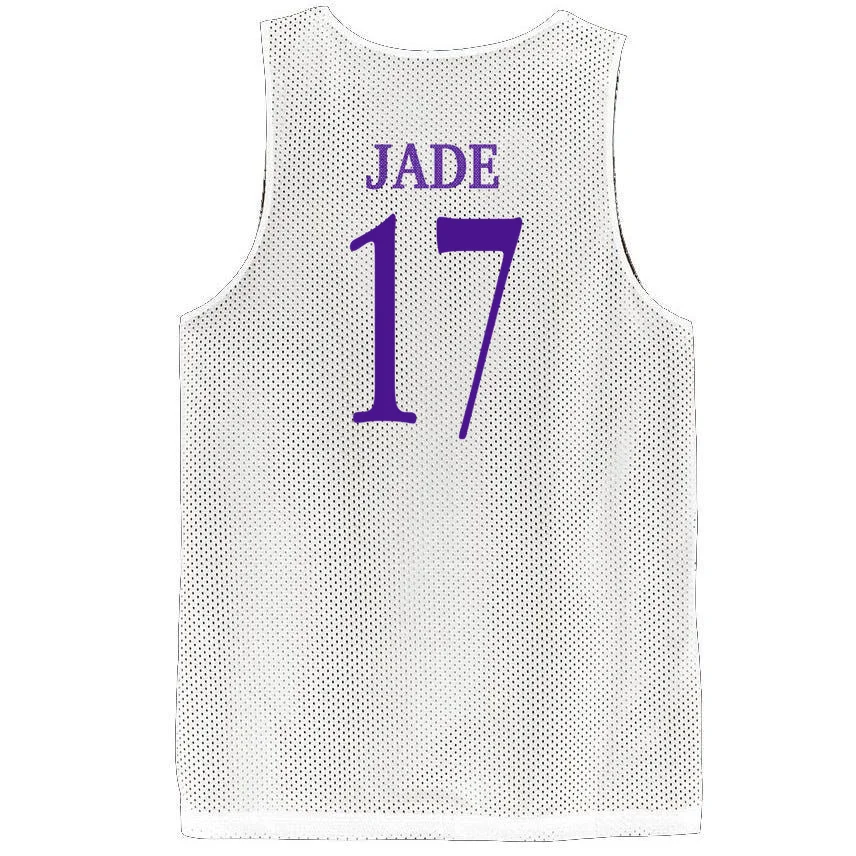 Personalized Senior Football Support Graphic – Custom Name & Number Men's Basketball Jersey - Back - Close-up