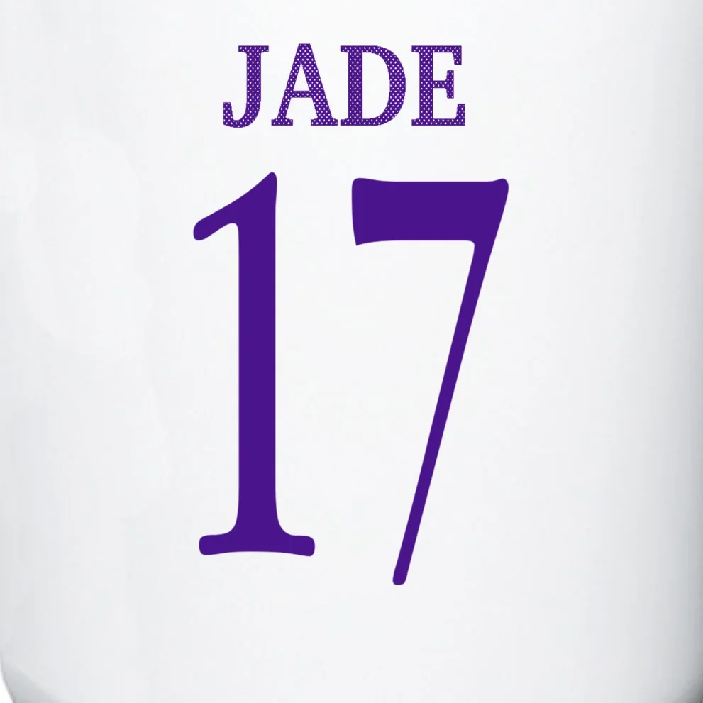 Personalized Senior Football Support Graphic – Custom Name & Number 20oz Tumbler - Back - Close-up