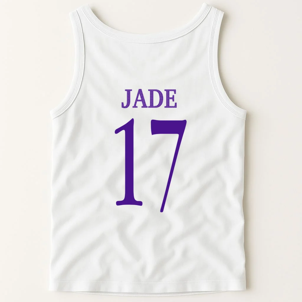 Personalized Senior Football Support Graphic – Custom Name & Number Men's Tank Top - Back 1