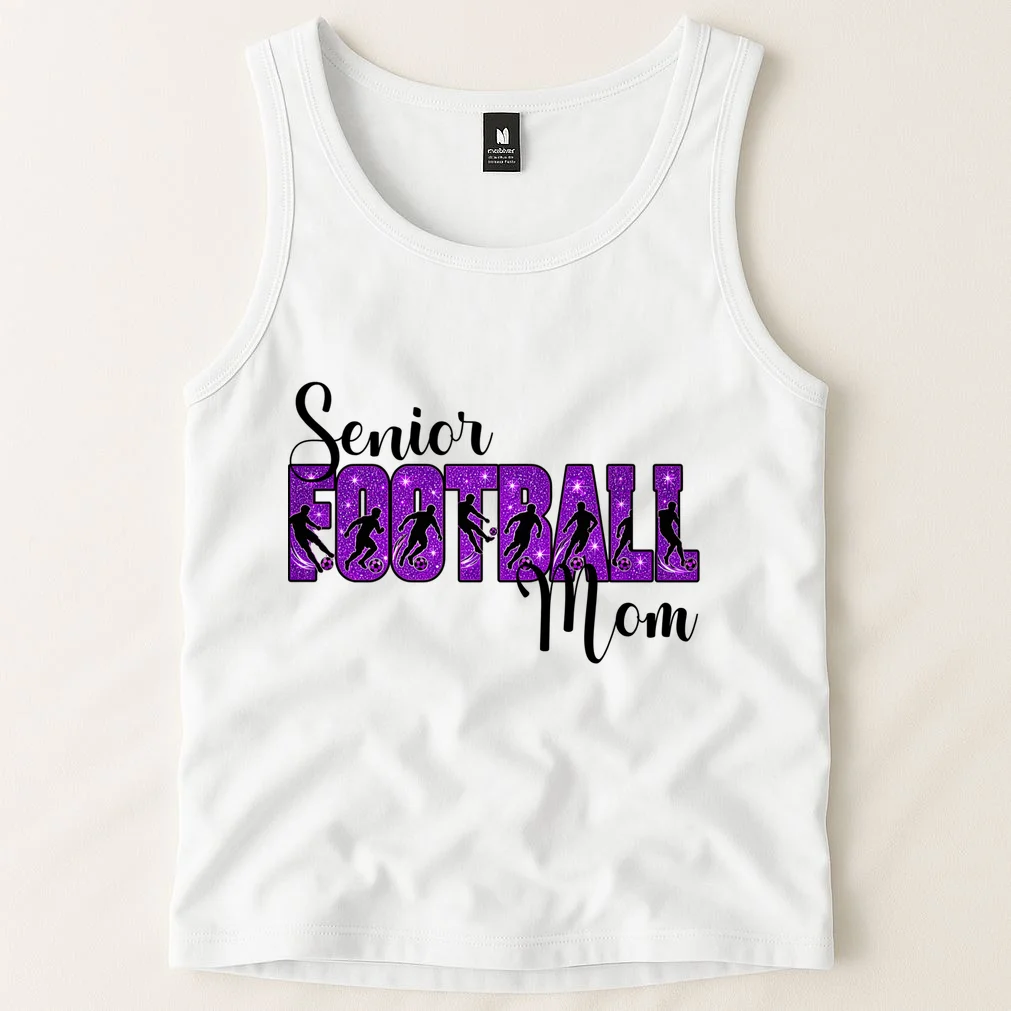 Personalized Senior Football Support Graphic – Custom Name & Number Men's Tank Top - Front 1