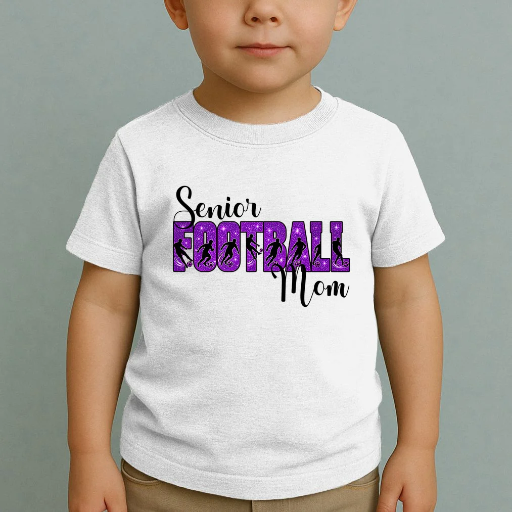 Personalized Senior Football Support Graphic – Custom Name & Number Toddler T-Shirt - Front 1