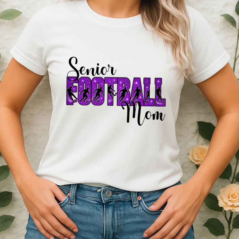 Personalized Senior Football Support Graphic – Custom Name & Number Women's T-Shirt - Front 1
