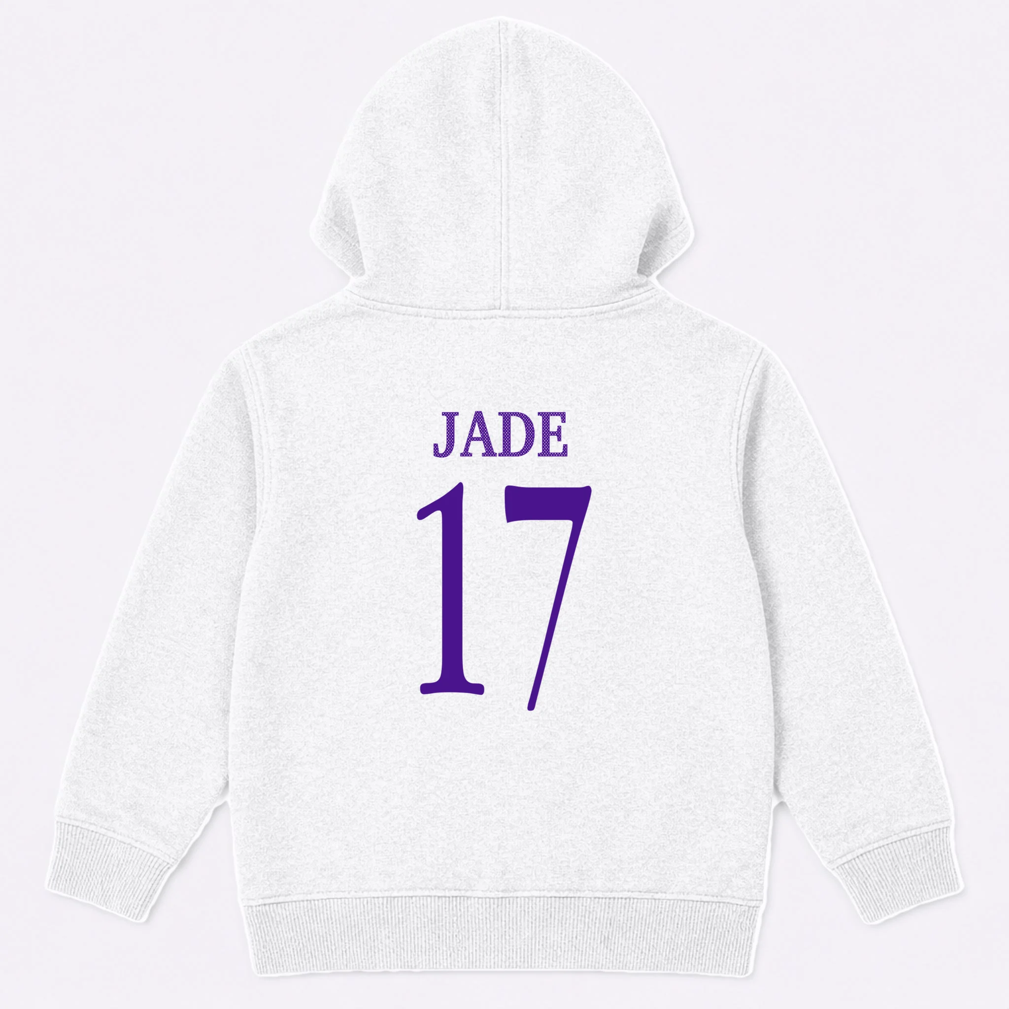 Personalized Senior Football Support Graphic – Custom Name & Number Kids Hoodie - Back