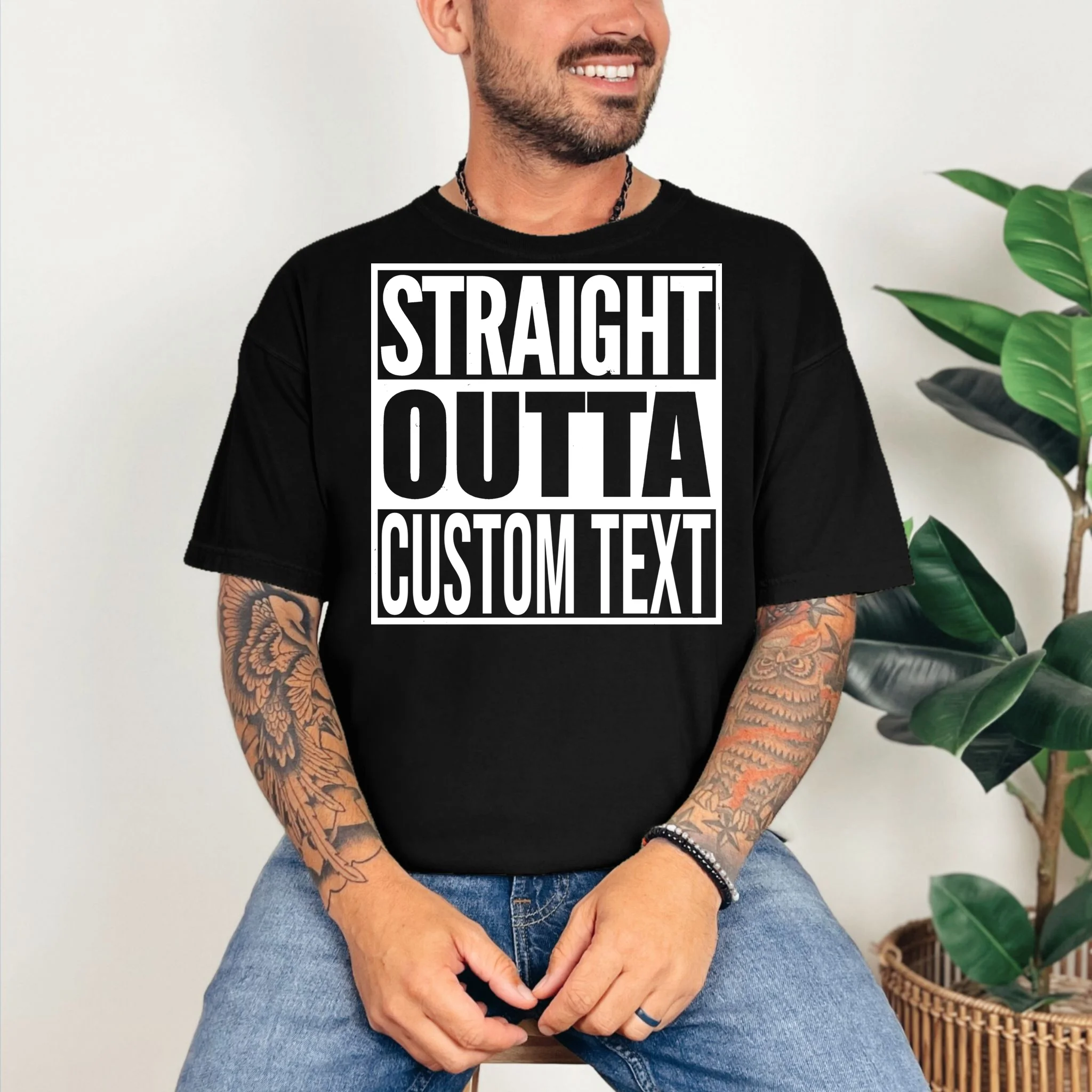 Straight Outta Personalized T-Shirt - Front 2