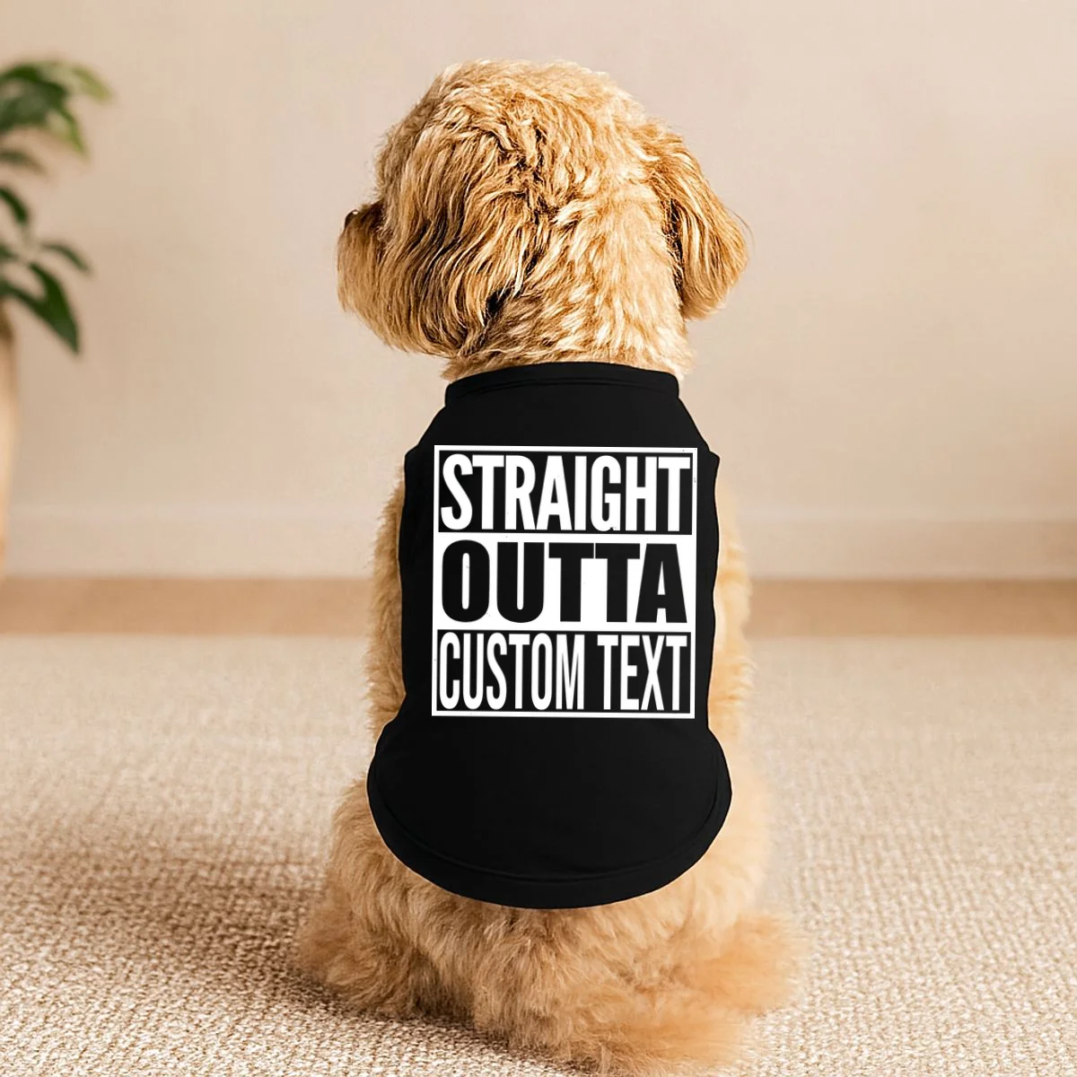 Straight Outta Personalized Doggie Tank - Front 1