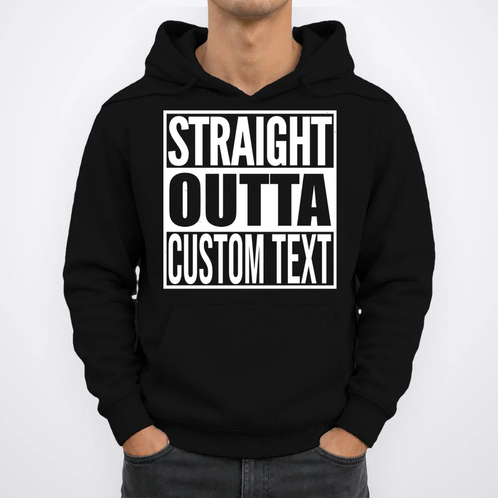 Straight Outta Personalized Hoodie - Front 1