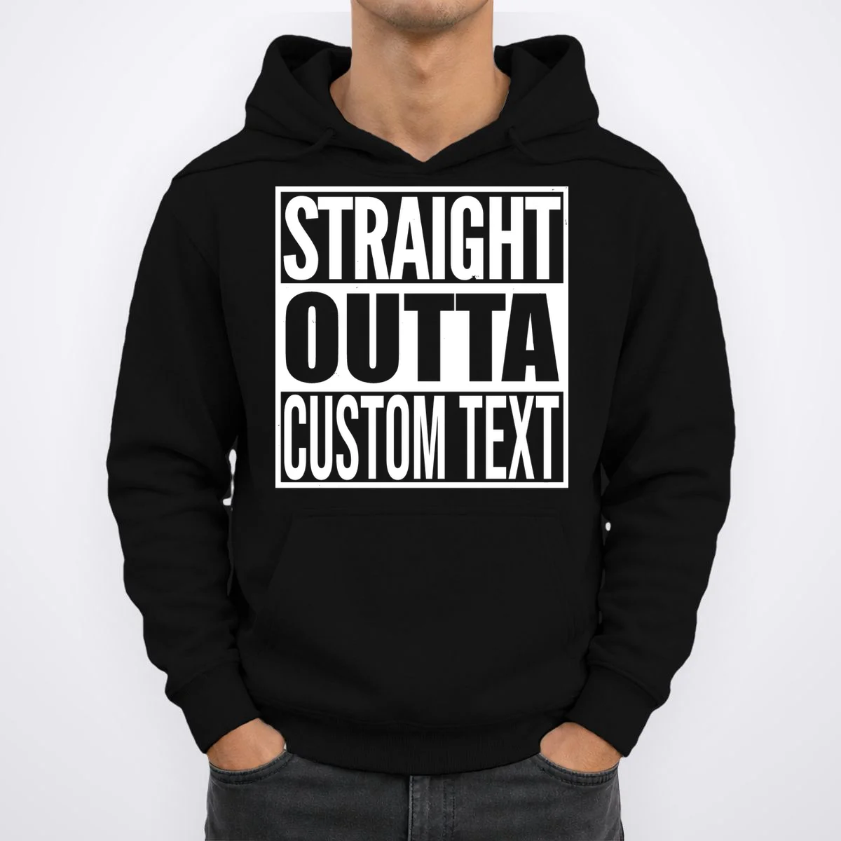 Straight Outta Personalized Hoodie - Front 1