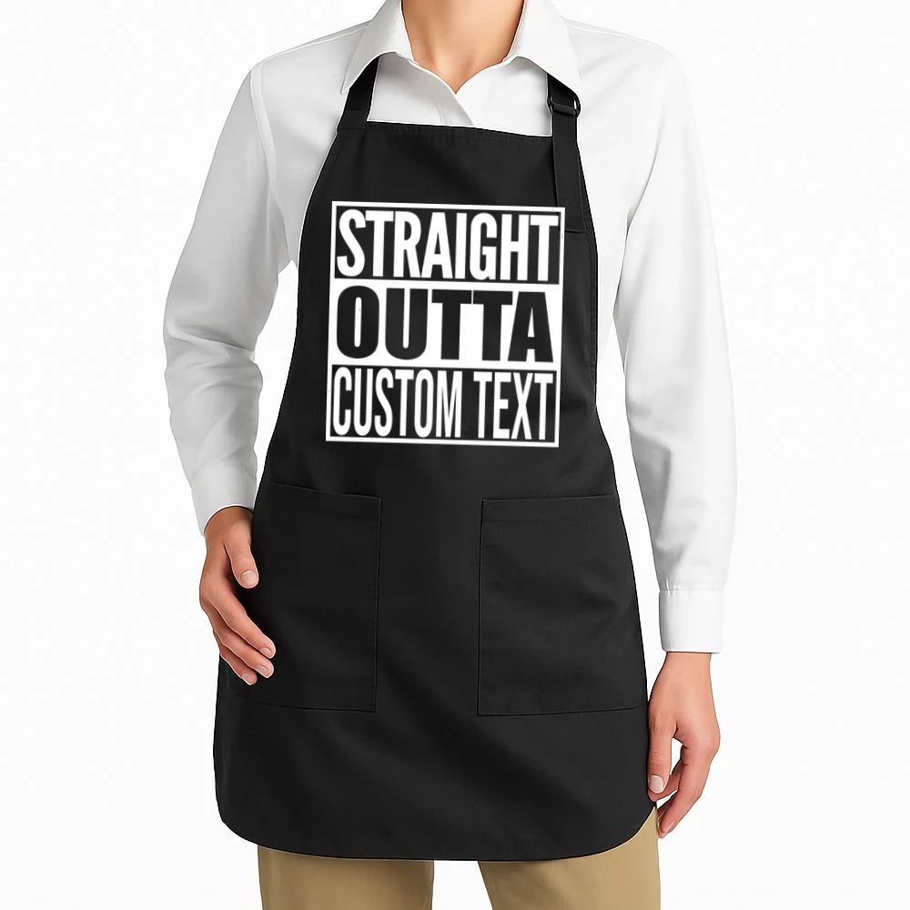 Straight Outta Personalized Apron - Front 1