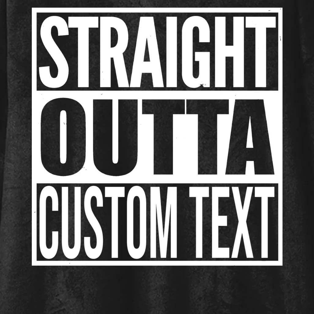 Straight Outta Personalized Hooded Blanket - Front - Close-up