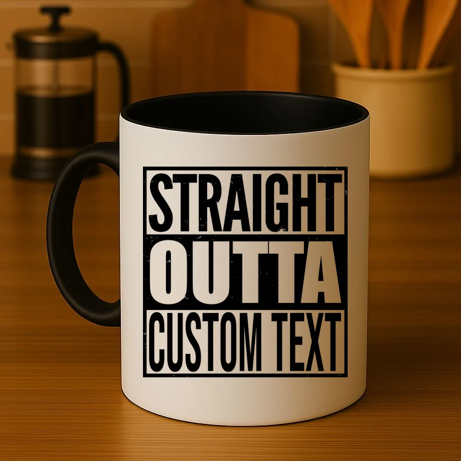 Straight Outta Personalized Coffee Mug - Front 3