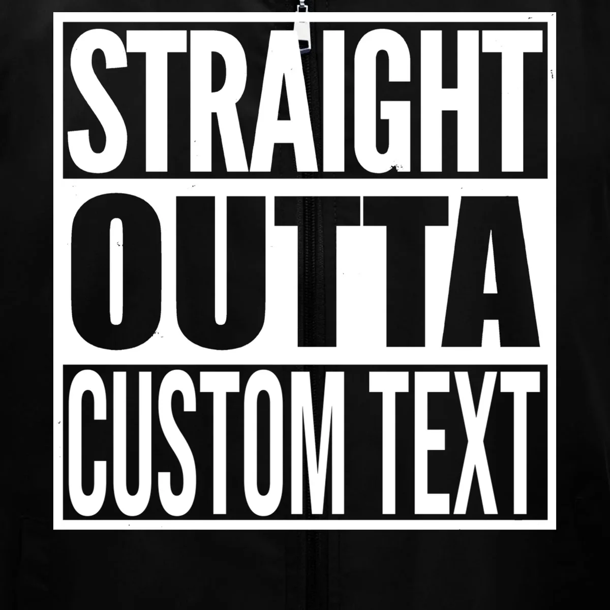 Straight Outta Personalized Men's Vest - Front - Close-up