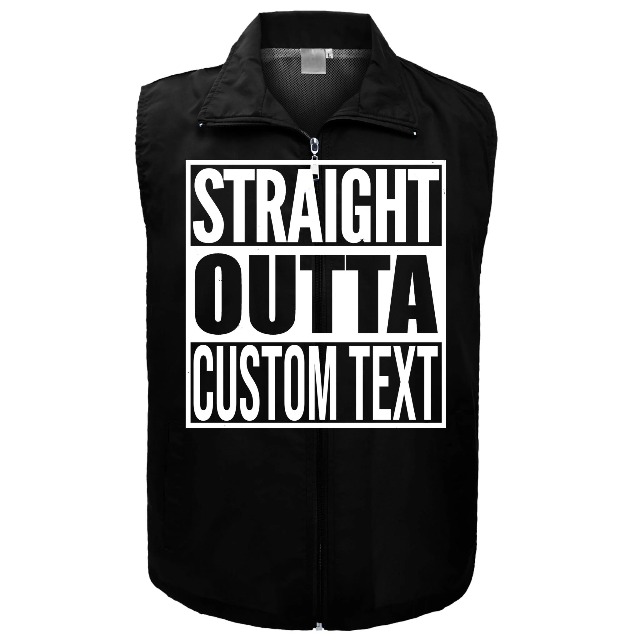 Straight Outta Personalized Men's Vest - Front