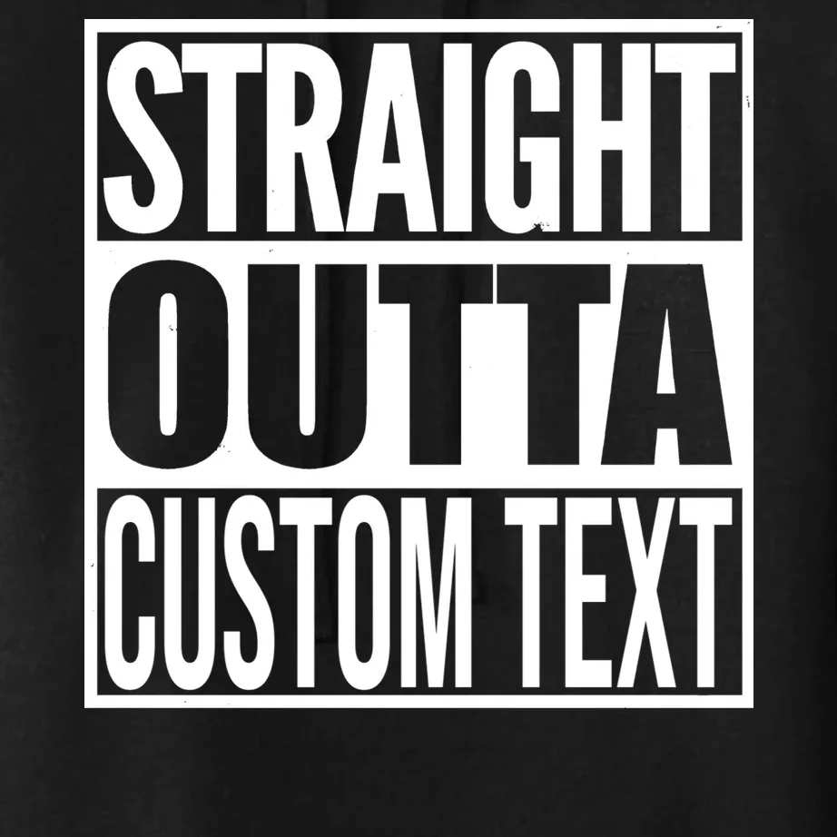 Straight Outta Personalized Women's Pullover Hoodie - Front - Close-up