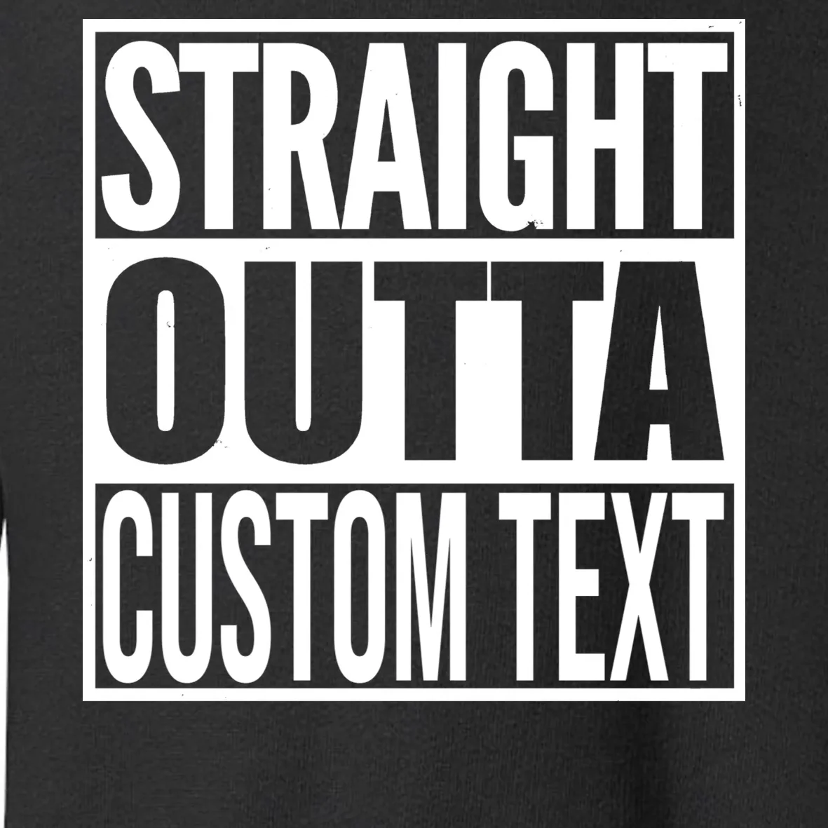 Straight Outta Personalized Toddler Sweatshirt - Front - Close-up