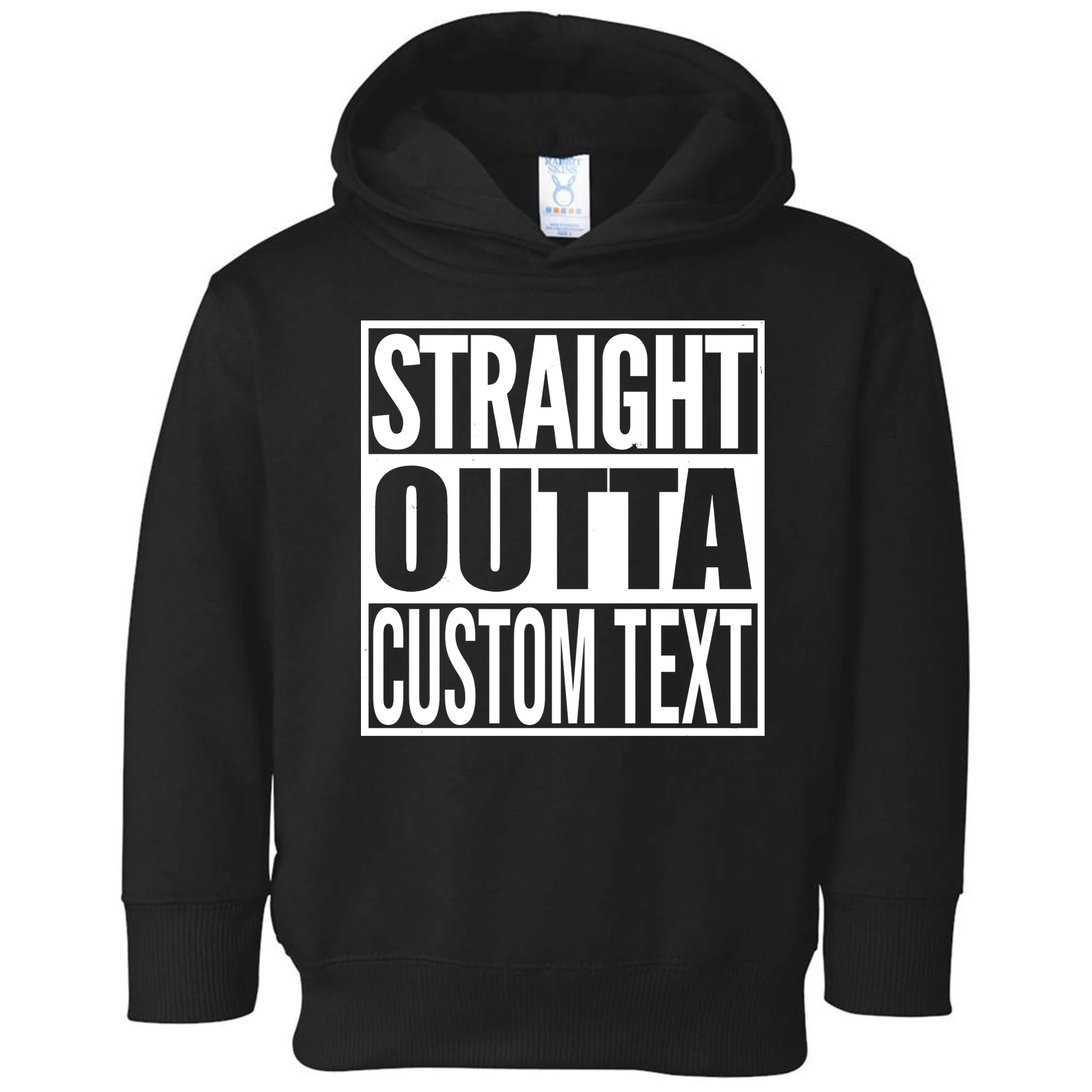 Straight Outta Personalized Toddler Hoodie - Front