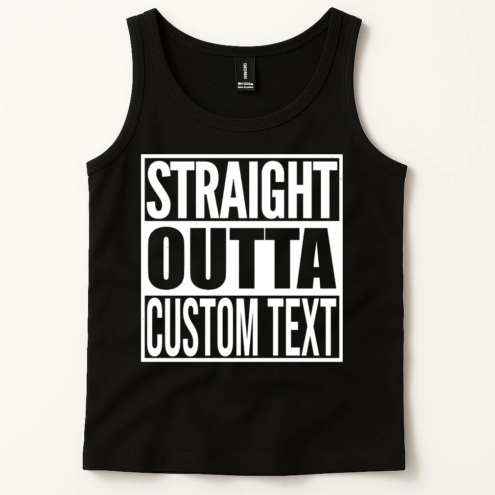 Straight Outta Personalized Tank Top - Front 1
