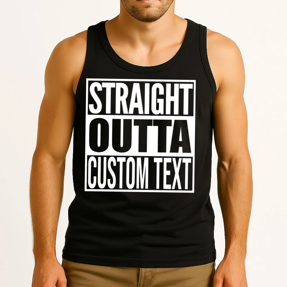 Straight Outta Personalized Tank Top - Front 2