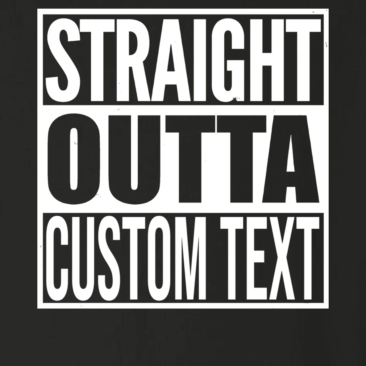 Straight Outta Personalized Toddler Long Sleeve Shirt - Front - Close-up