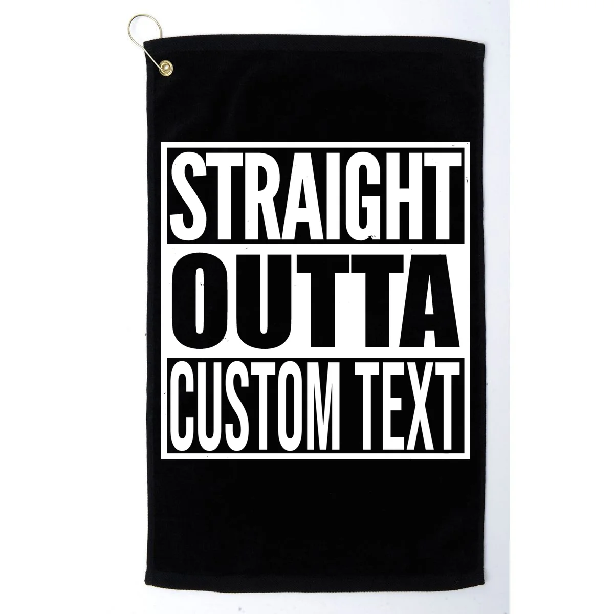 Straight Outta Personalized Golf Towel - Front