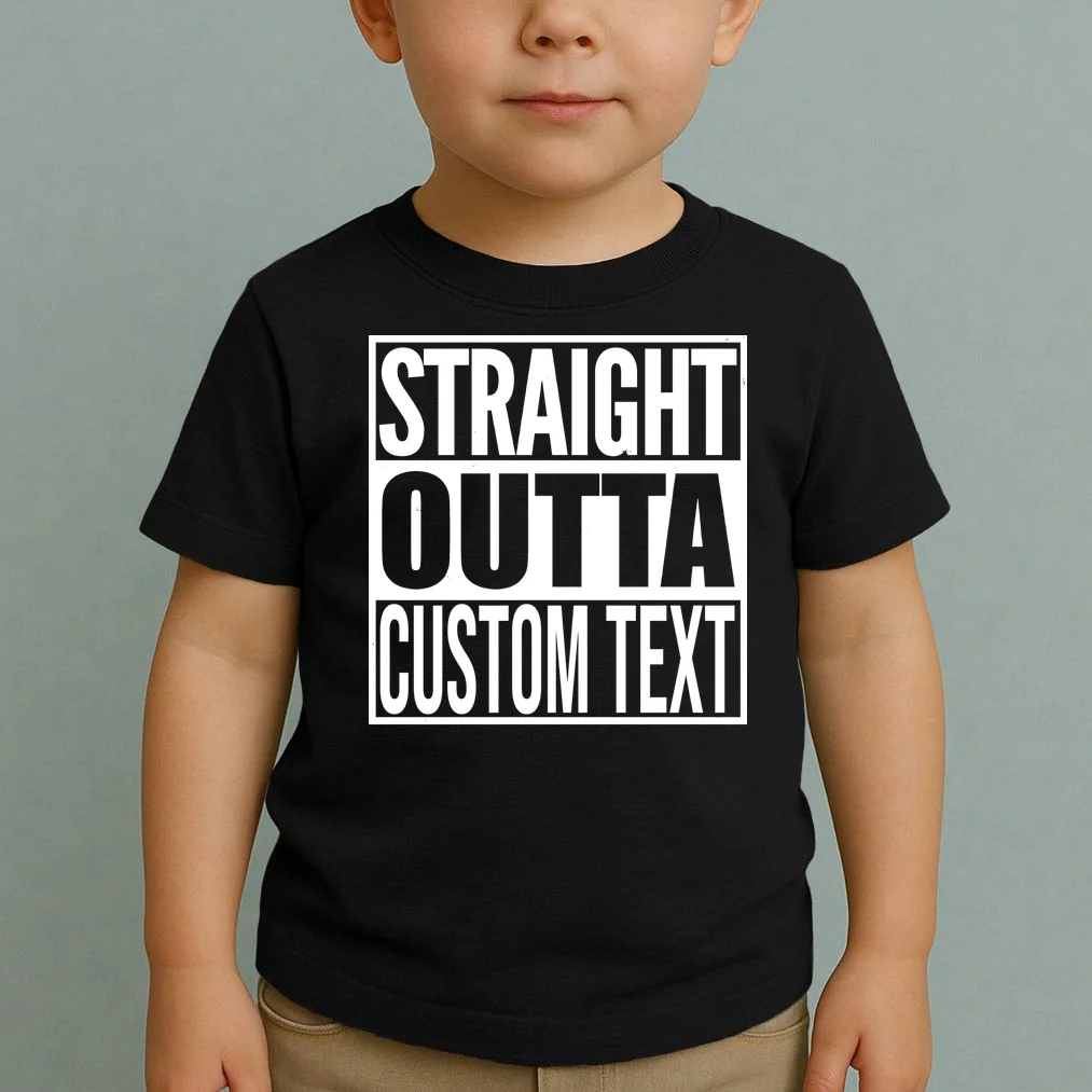 Straight Outta Personalized Toddler T-Shirt - Front 1
