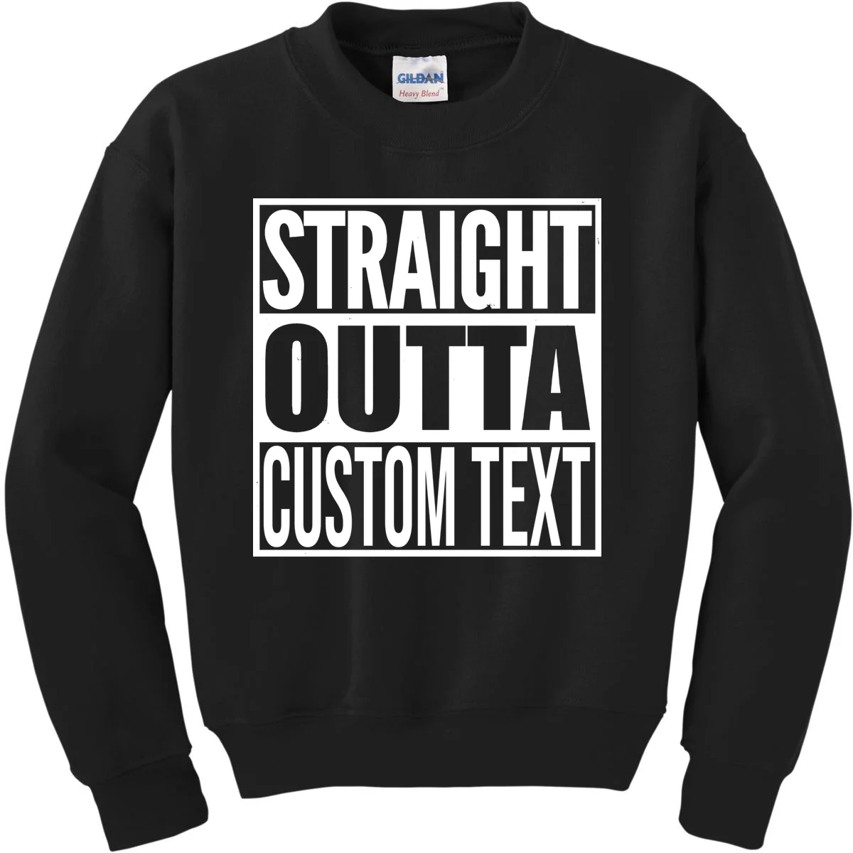 Straight Outta Personalized Kids Sweatshirt - Front