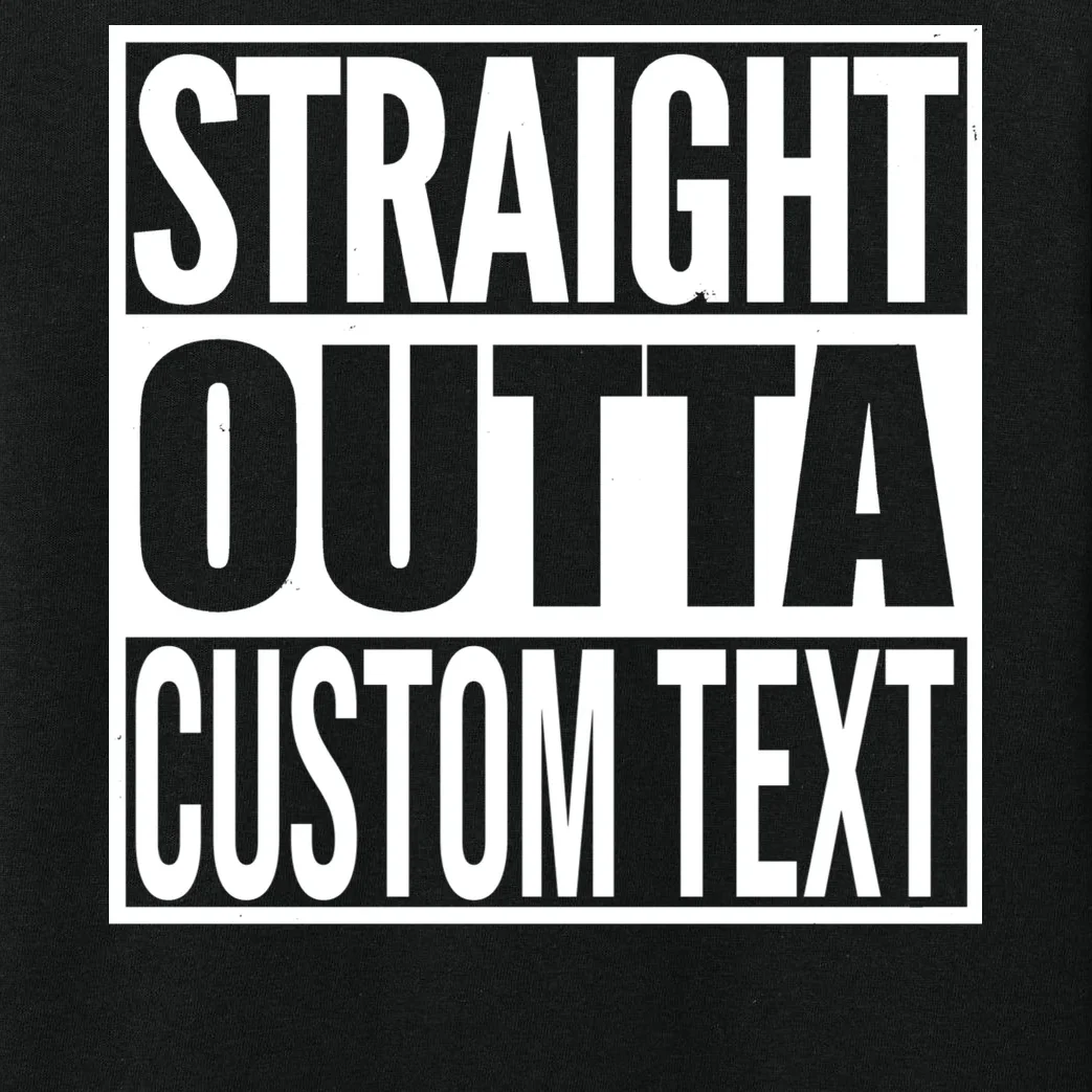 Straight Outta Personalized Kids Long Sleeve Pajamas - Front - Close-up