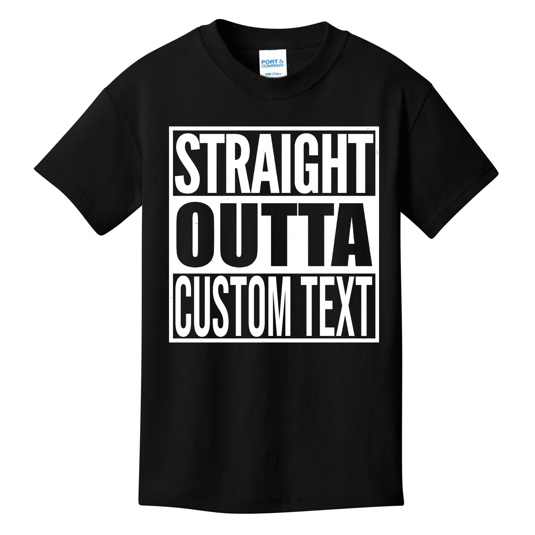 Straight Outta Personalized Kids T-Shirt - Front