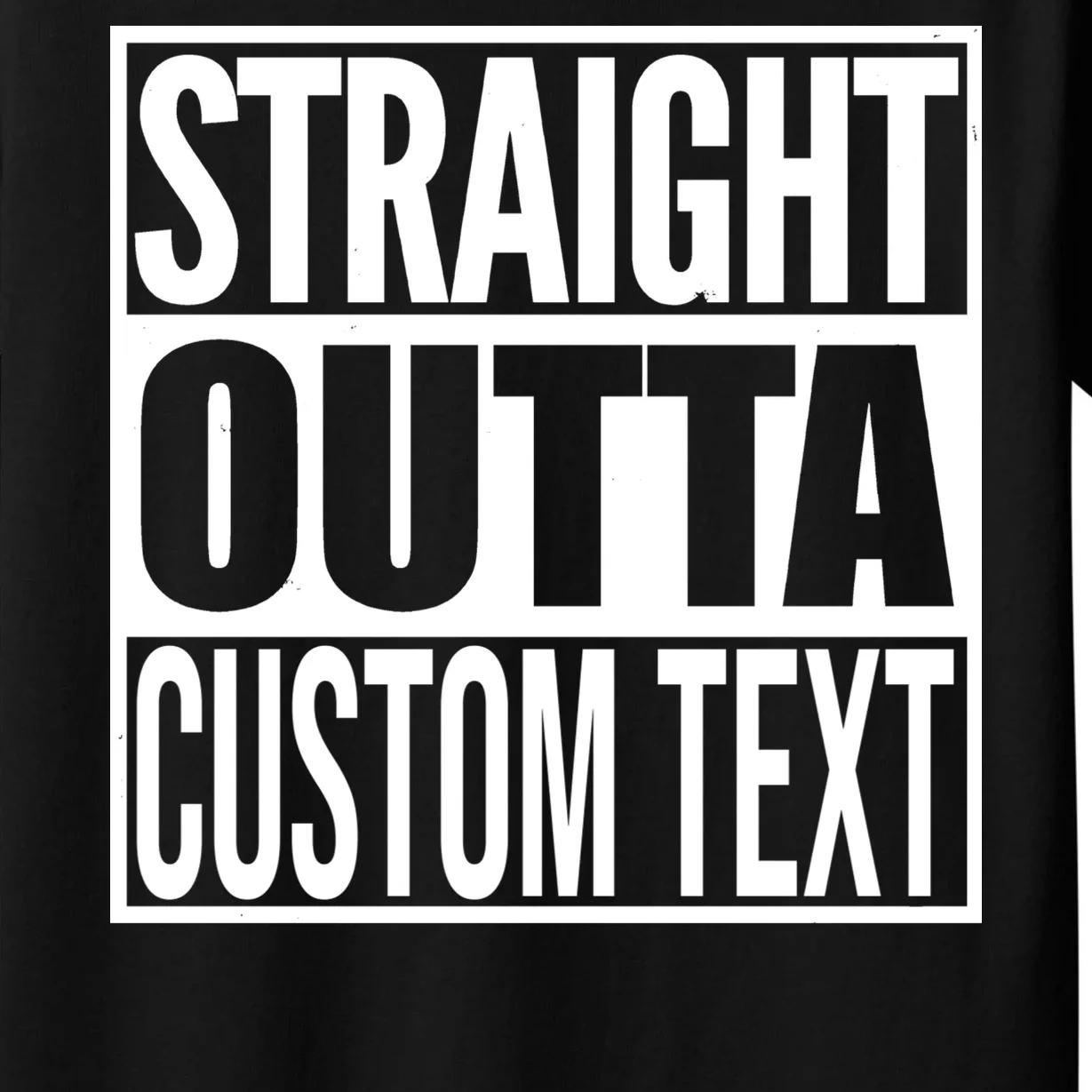 Straight Outta Personalized Kids T-Shirt - Front - Close-up