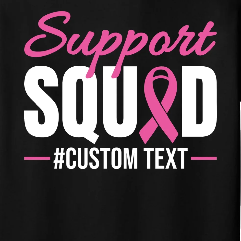 Support Squad Breast Cancer Awareness Personalized Text Men's Pajamas - Front - Close-up
