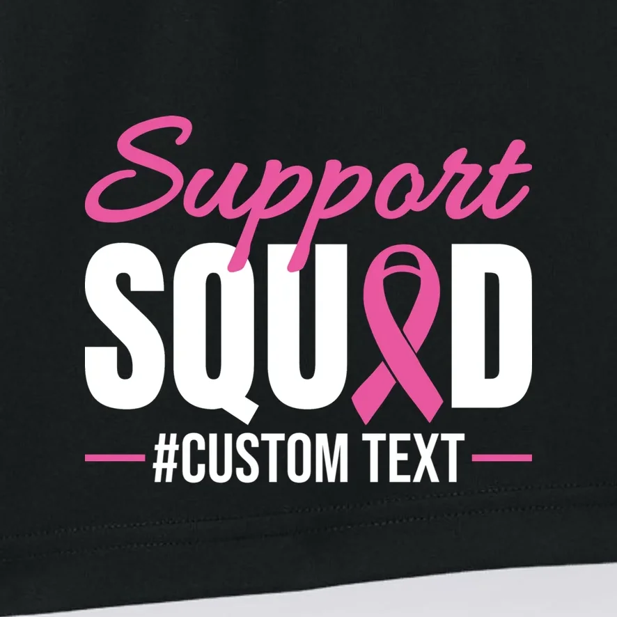 Support Squad Breast Cancer Awareness Personalized Text Men's Shorts - Front - Close-up