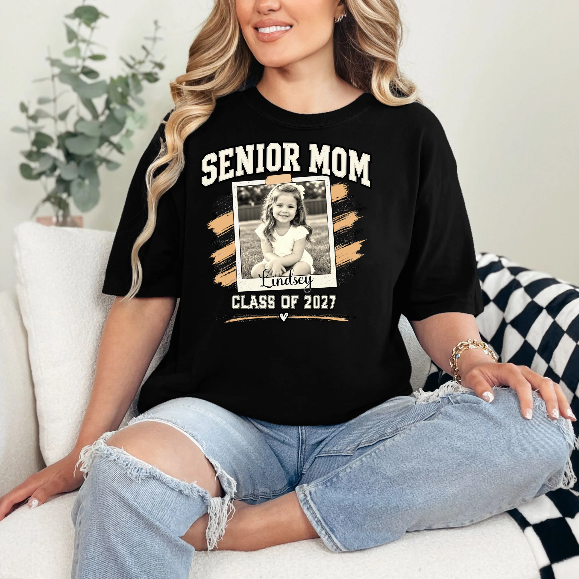 Senior Mom Class Of Personalized T-Shirt - Front 1
