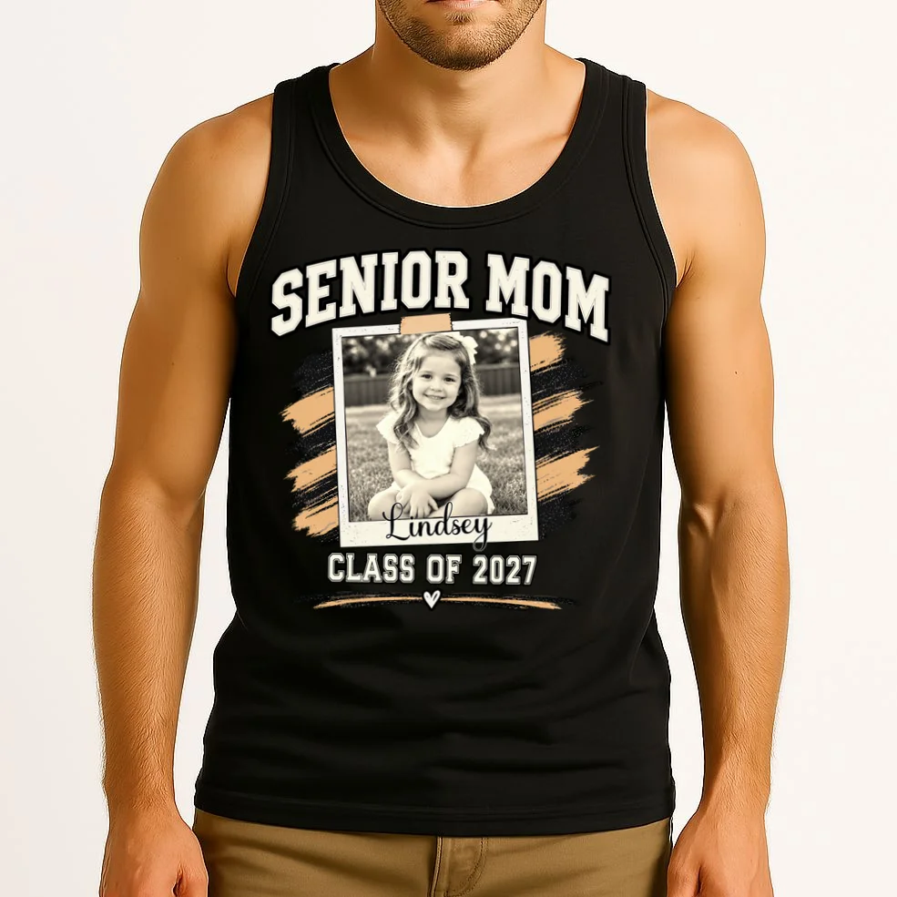 Senior Mom Class Of Personalized Tank Top - Front 2